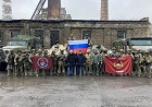 Анатолий Локоть встретился с бойцами из Новосибирска, приехавшими в Беловодский район ЛНР