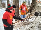 Октябрьские комсомольцы провели «Снежный десант» на территории района