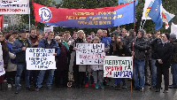 В Новосибирске прошел профсоюзный митинг против повышения пенсионного возраста